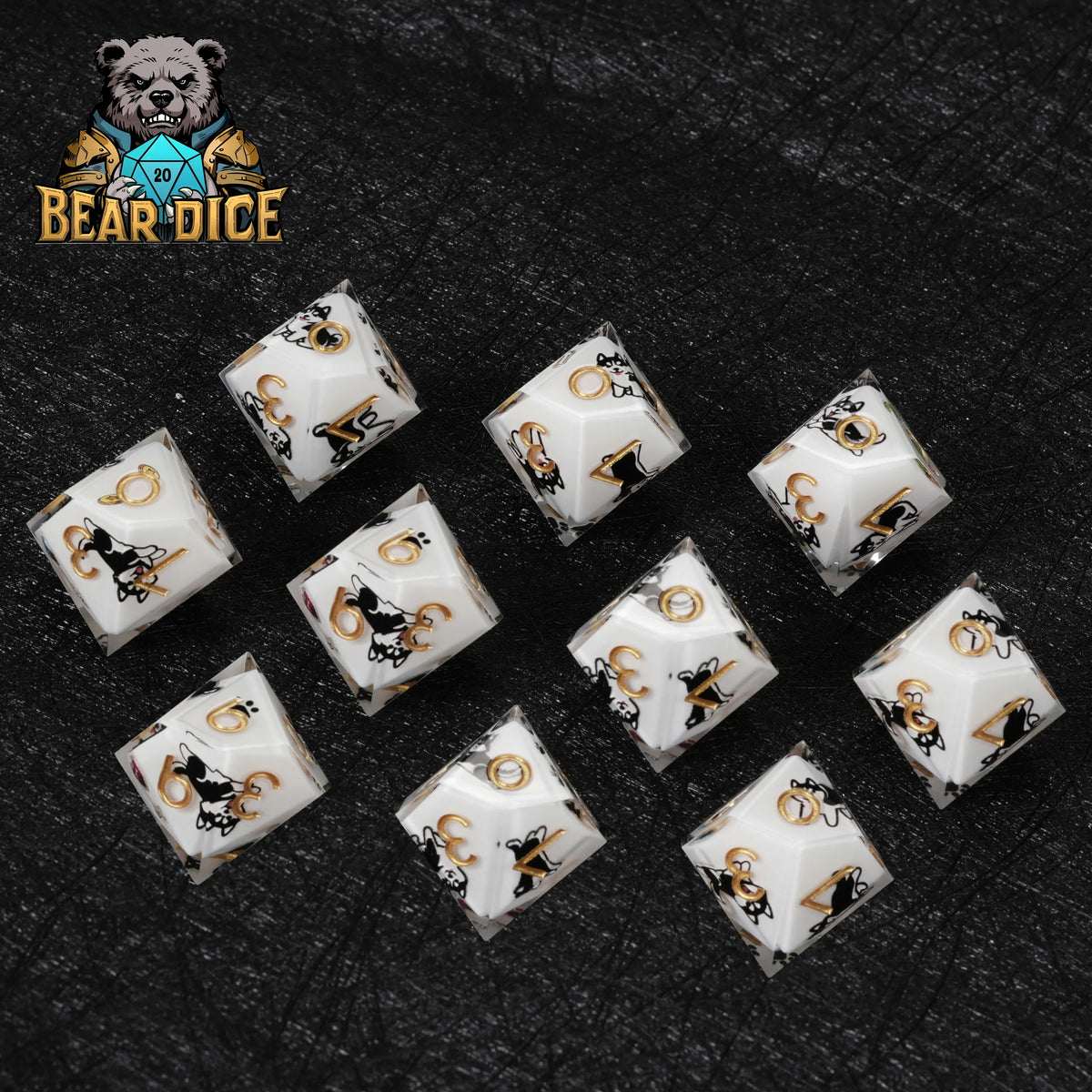 Husky Resin Sharp Edge D10 Dice Set