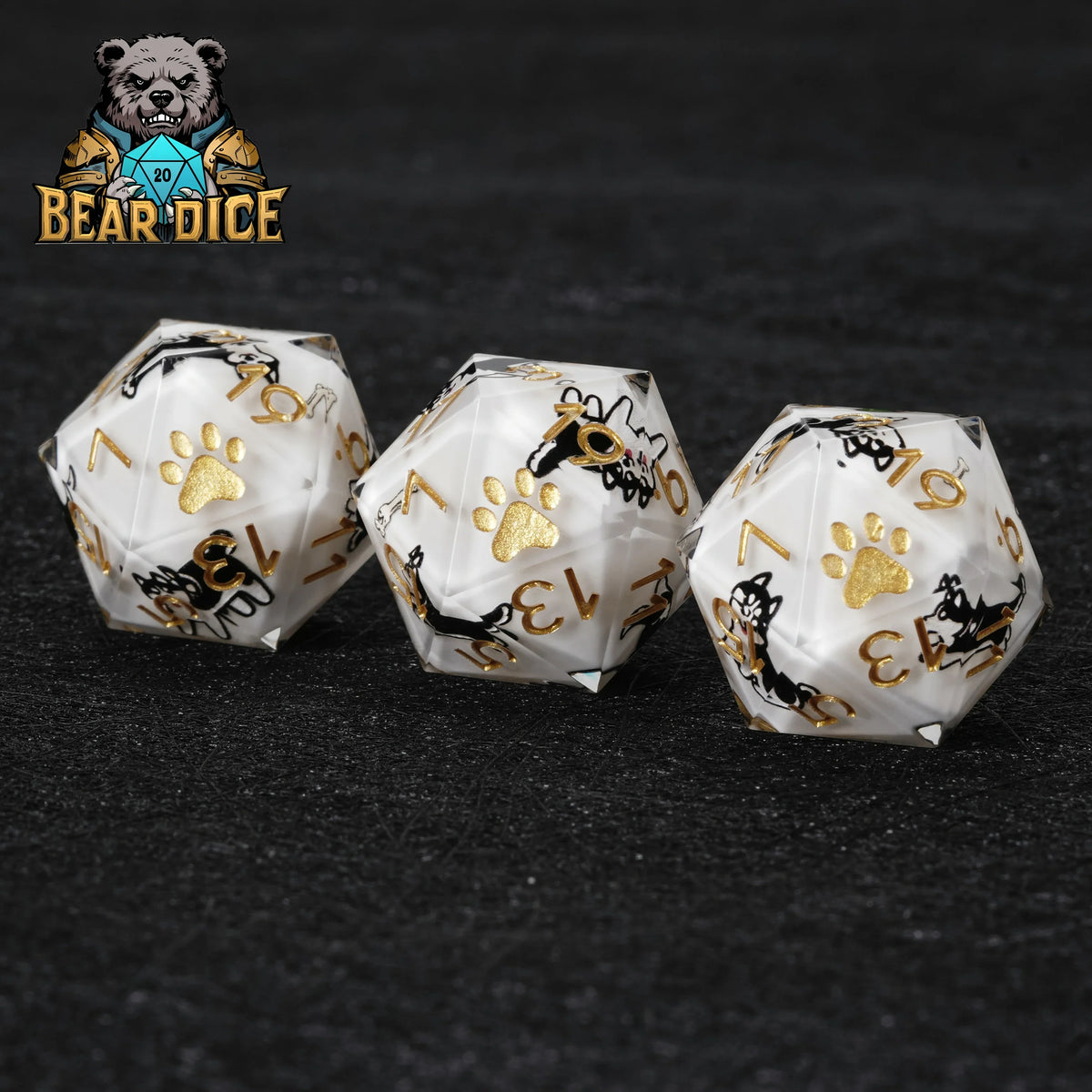 Husky Resin Sharp Edge D20 Dice Set