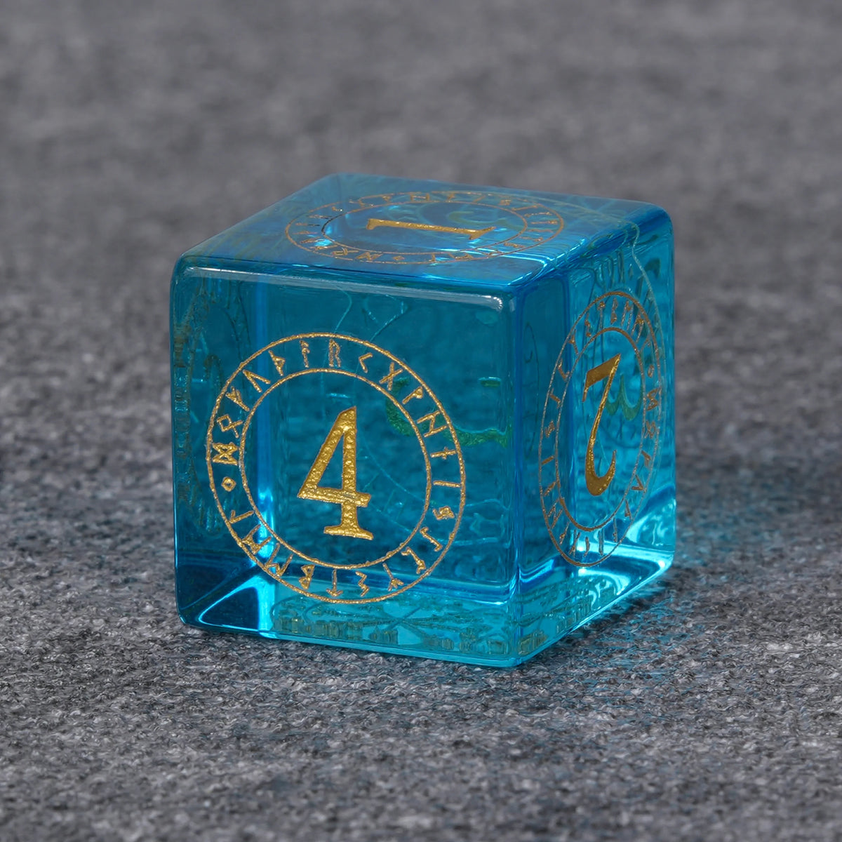 Ice Rune Glass RPG Dice Set – alternate product view