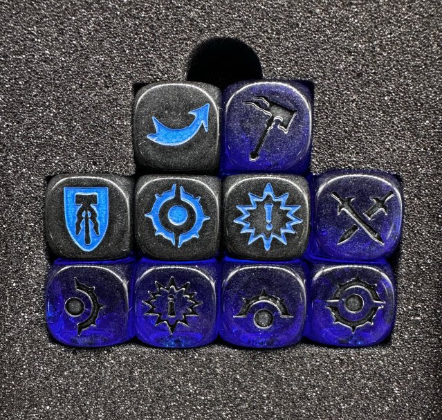 Idoneth Deepkin Dice Box – Acrylic – Warhammer Underworld Dice, Sheetsheet Dice, Thorn Queen's Thorn Army Dice, comes