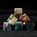 Indian Agate Gemstone D6 Dice