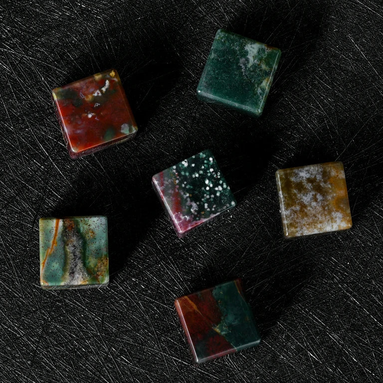 Indian Agate Gemstone D6 Dice – alternate product view