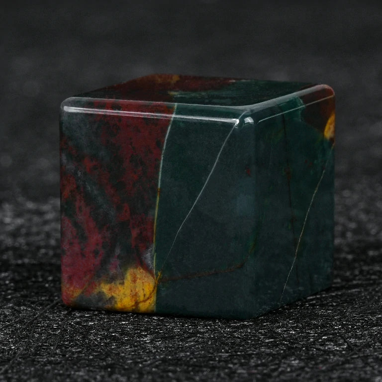 Indian Agate Gemstone D6 Dice – alternate product view