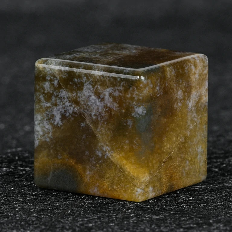 Indian Agate Gemstone D6 Dice – alternate product view