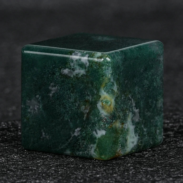 Indian Agate Gemstone D6 Dice – alternate product view