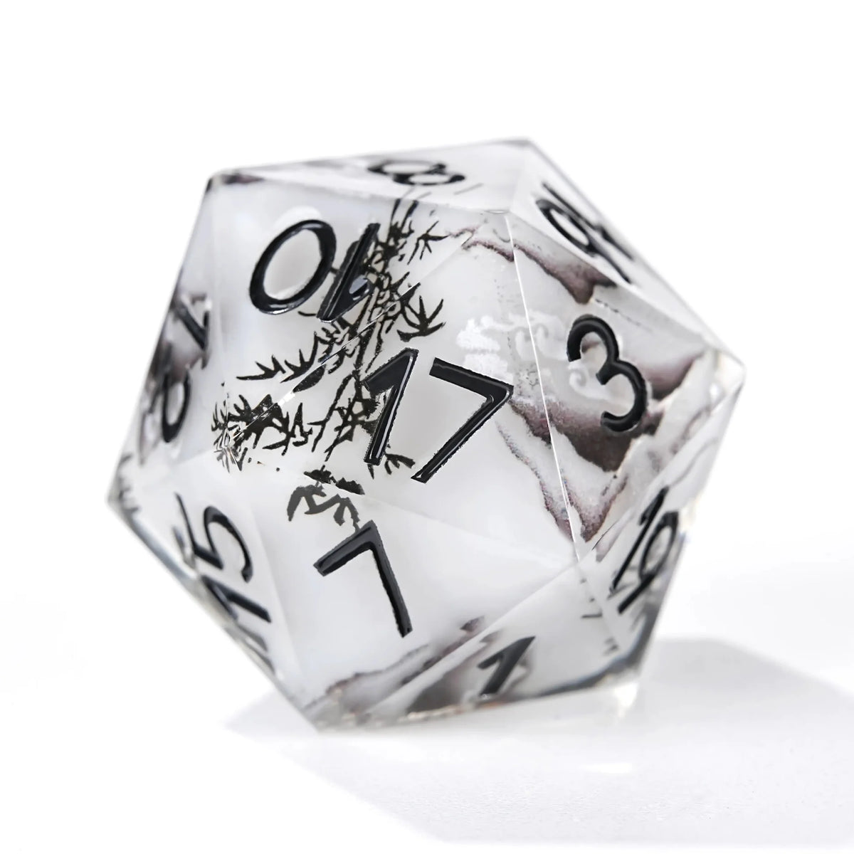 Ink Painting Resin D&D Dice Set – Handmade Ink Painting Style Resin D&D Dice Set