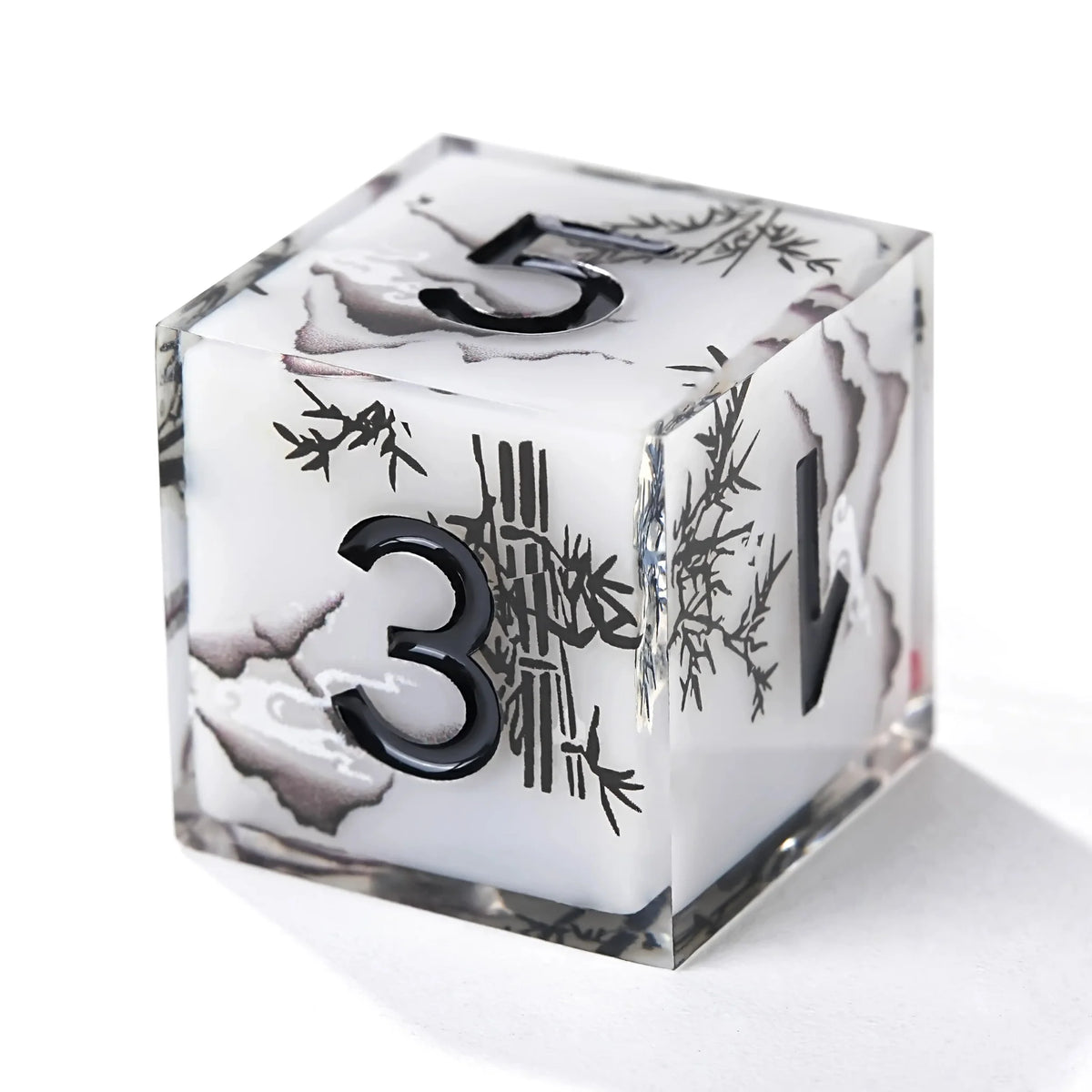Ink Painting Resin D&D Dice Set – Handmade Ink Painting Style Resin D&D Dice Set