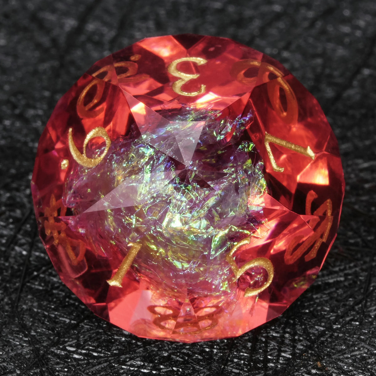 Iridescent Foil Resin Sharp Edge Dice Set – alternate product view