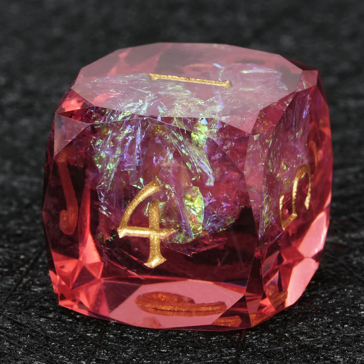 Iridescent Foil Resin Sharp Edge Dice Set – alternate product view