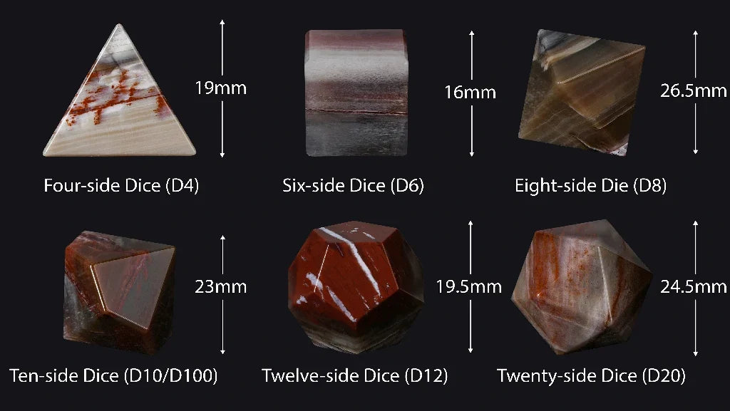 Jade Birch Gemstone DND Dice Set – alternate product view