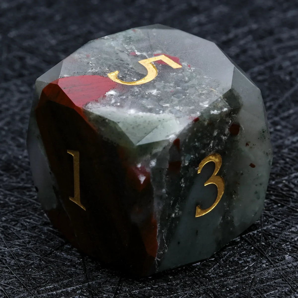 Khepri's Blessing Natural Stone DND Dice Set – alternate product view