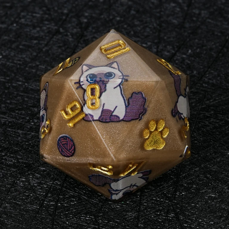 Kickstarter Cat Polyhedral Resin Dice Set – alternate product view