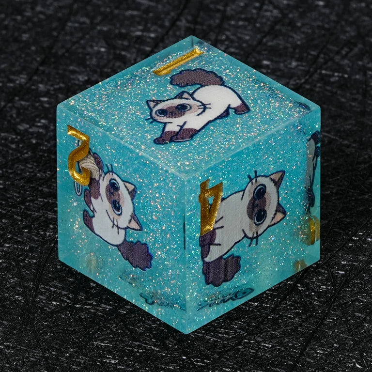 Kickstarter Cat Polyhedral Resin Dice Set – alternate product view