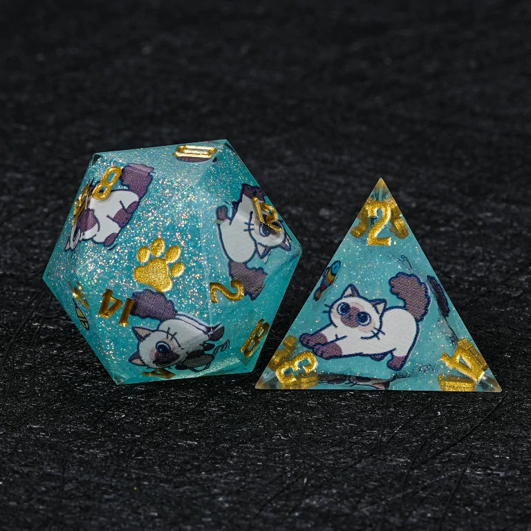 Kickstarter Cat Resin DND Dice Set – alternate product view