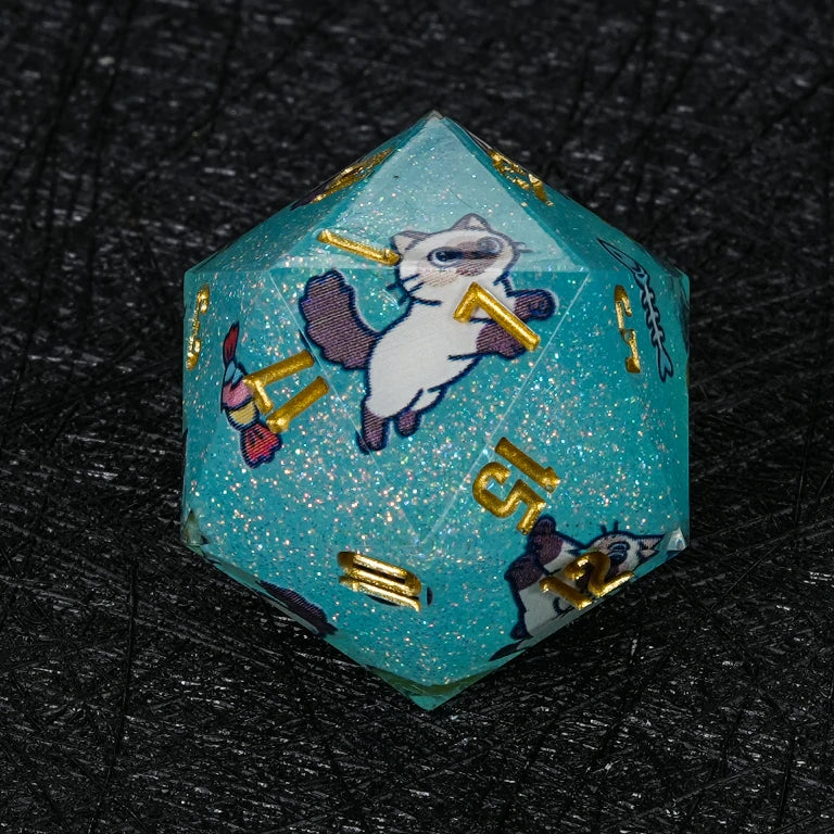 Kickstarter Cat Resin DND Dice Set – alternate product view