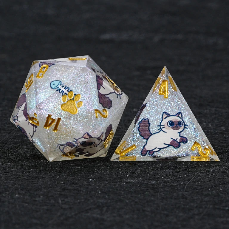 Kickstarter Cat Resin DND Dice Set – alternate product view