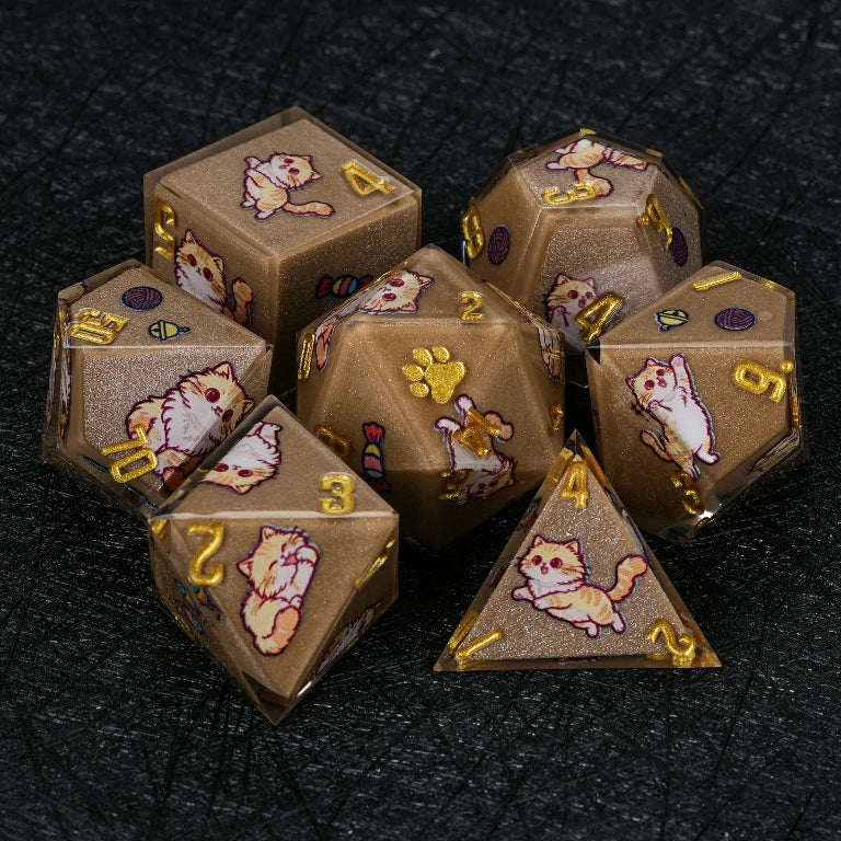 Kickstarter Cat Resin DND Dice Set – alternate product view