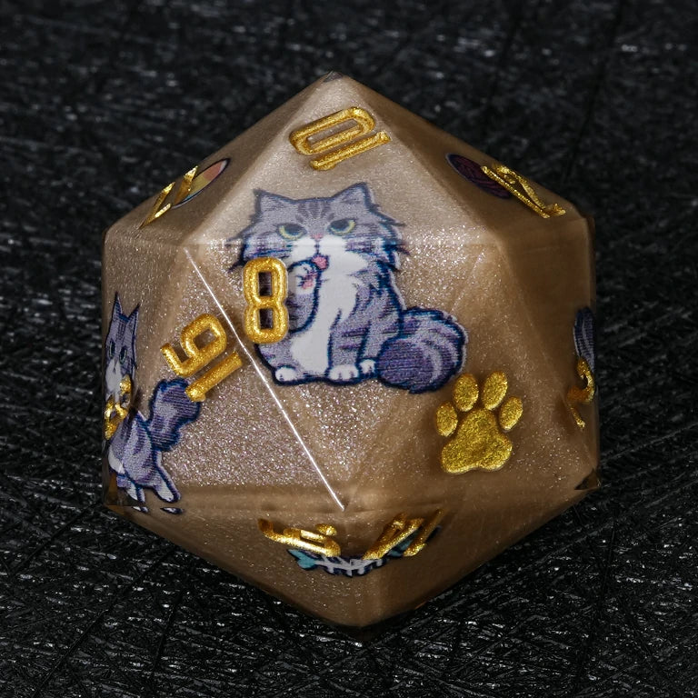 Kickstarter Cat Resin DND Dice Set – alternate product view