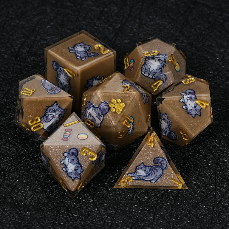 Kickstarter Cat Resin DND Dice Set – alternate product view