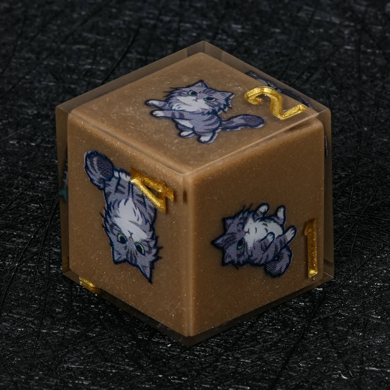 Kickstarter Cat Resin DND Dice Set – alternate product view