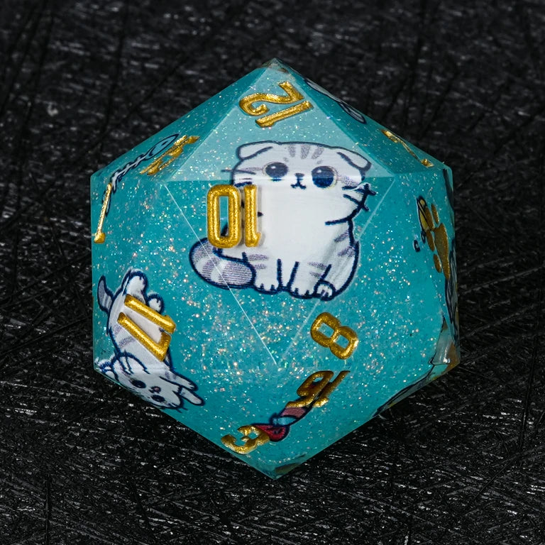 Kickstarter Cat Resin DND Dice Set – alternate product view