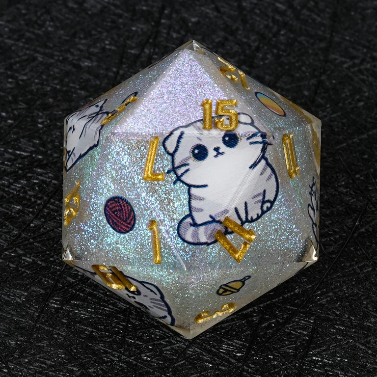Kickstarter Cat Resin DND Dice Set – alternate product view