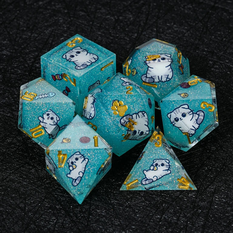 Kickstarter Cat Resin DND Dice Set – alternate product view