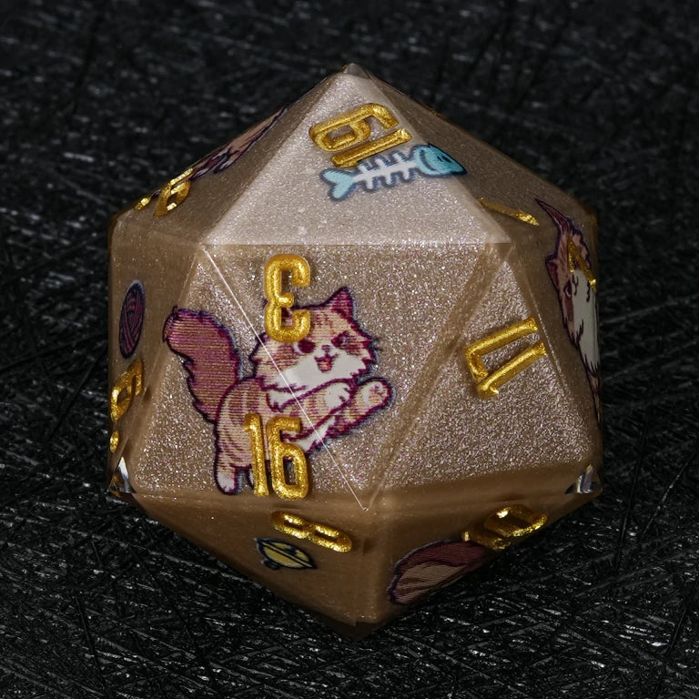 Kickstarter Cat Resin DND Dice Set – alternate product view