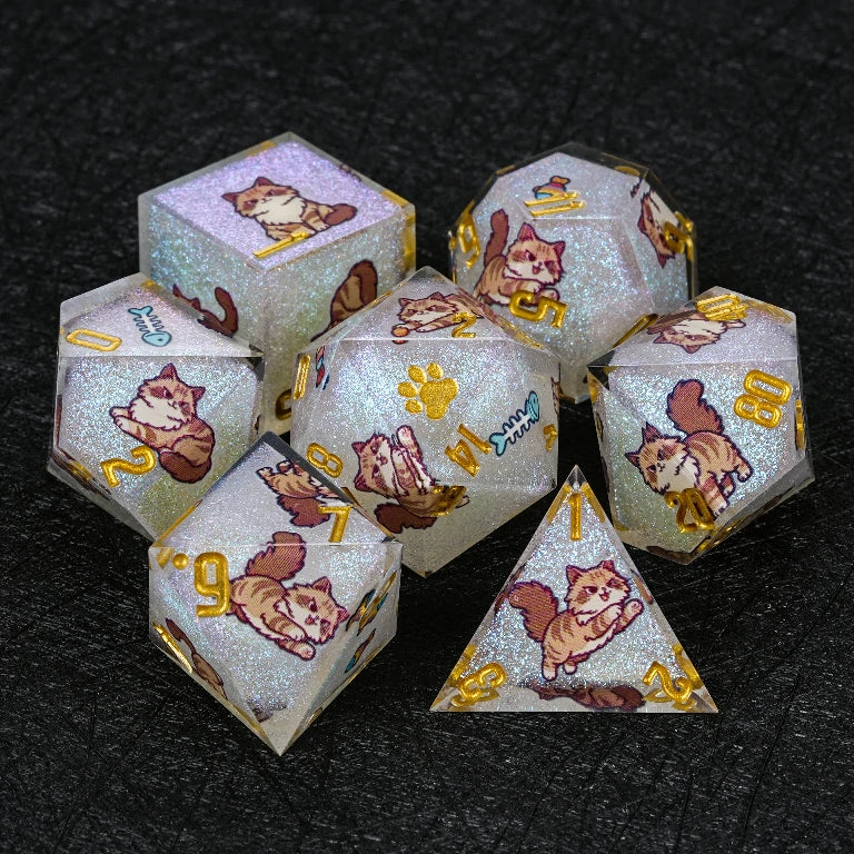 Kickstarter Cat Resin DND Dice Set – alternate product view