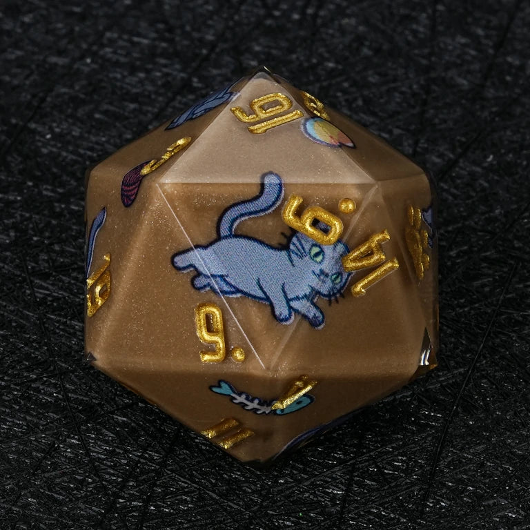 Cat Breed Resin D&D Dice Sets – Full 7-Piece Sets