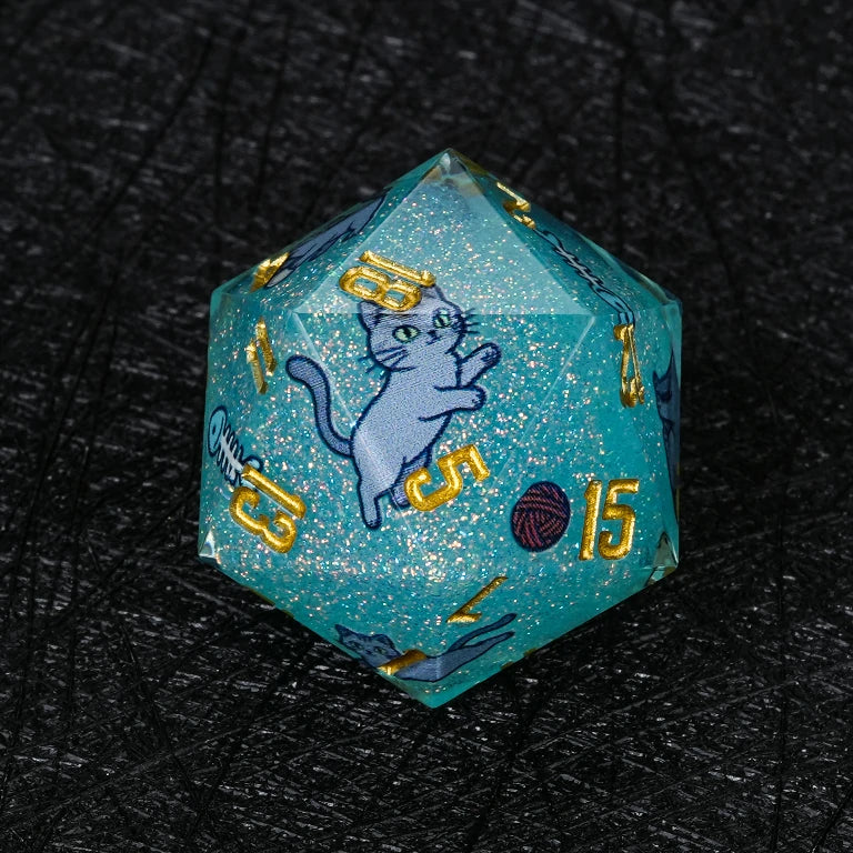 Cat Breed Resin D&D Dice Sets – Full 7-Piece Sets
