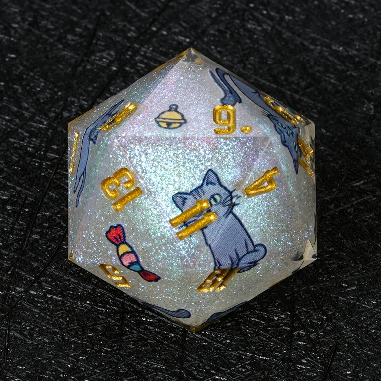 Cat Breed Resin D&D Dice Sets – Full 7-Piece Sets