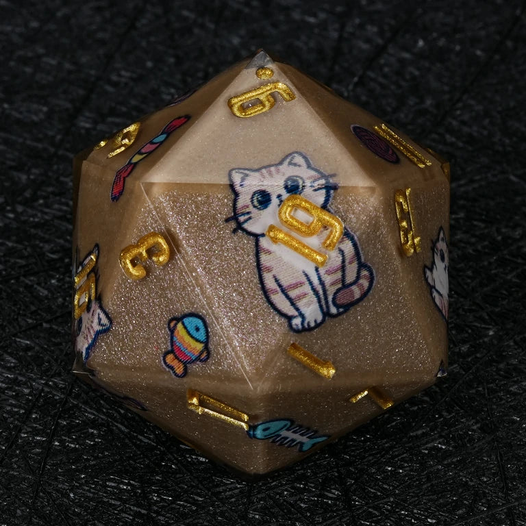 Cat Breed Resin D&D Dice Sets – Full 7-Piece Sets