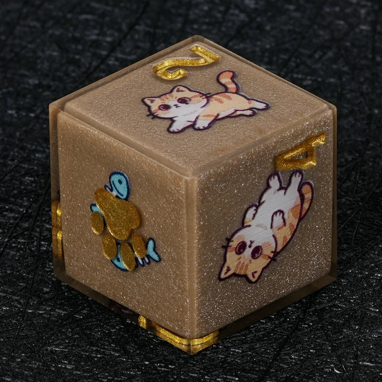 Cat Breed Resin D&D Dice Sets – Full 7-Piece Sets