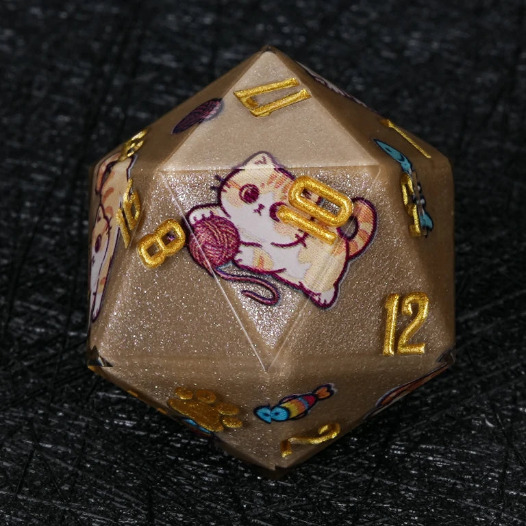 Cat Breed Resin D&D Dice Sets – Full 7-Piece Sets