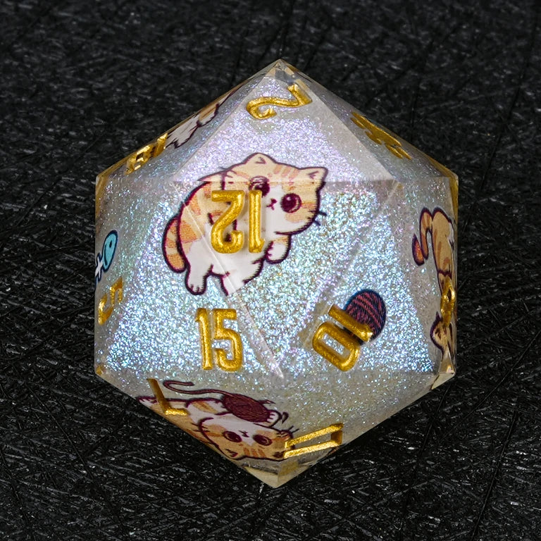 Cat Breed Resin D&D Dice Sets – Full 7-Piece Sets