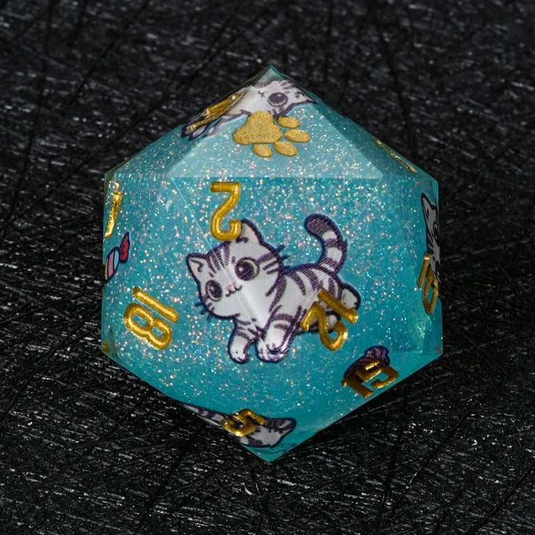 Kickstarter Cat Resin DND Dice Set – alternate product view