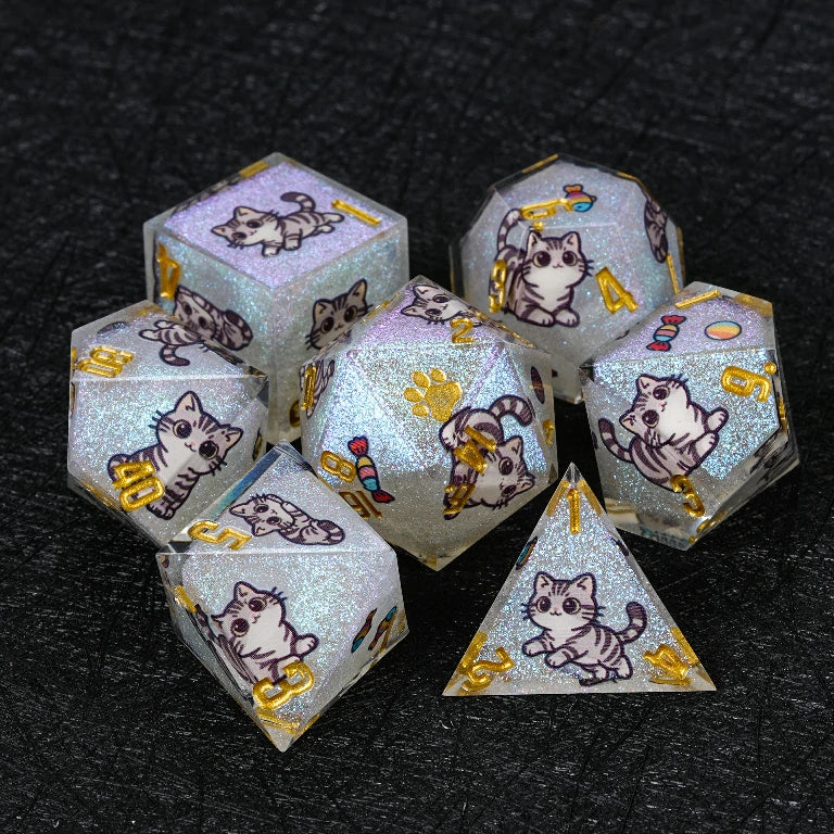 Kickstarter Cat Resin DND Dice Set – alternate product view