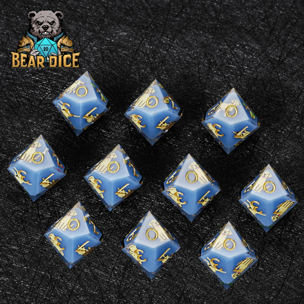Labrador Resin D10 Dice Set