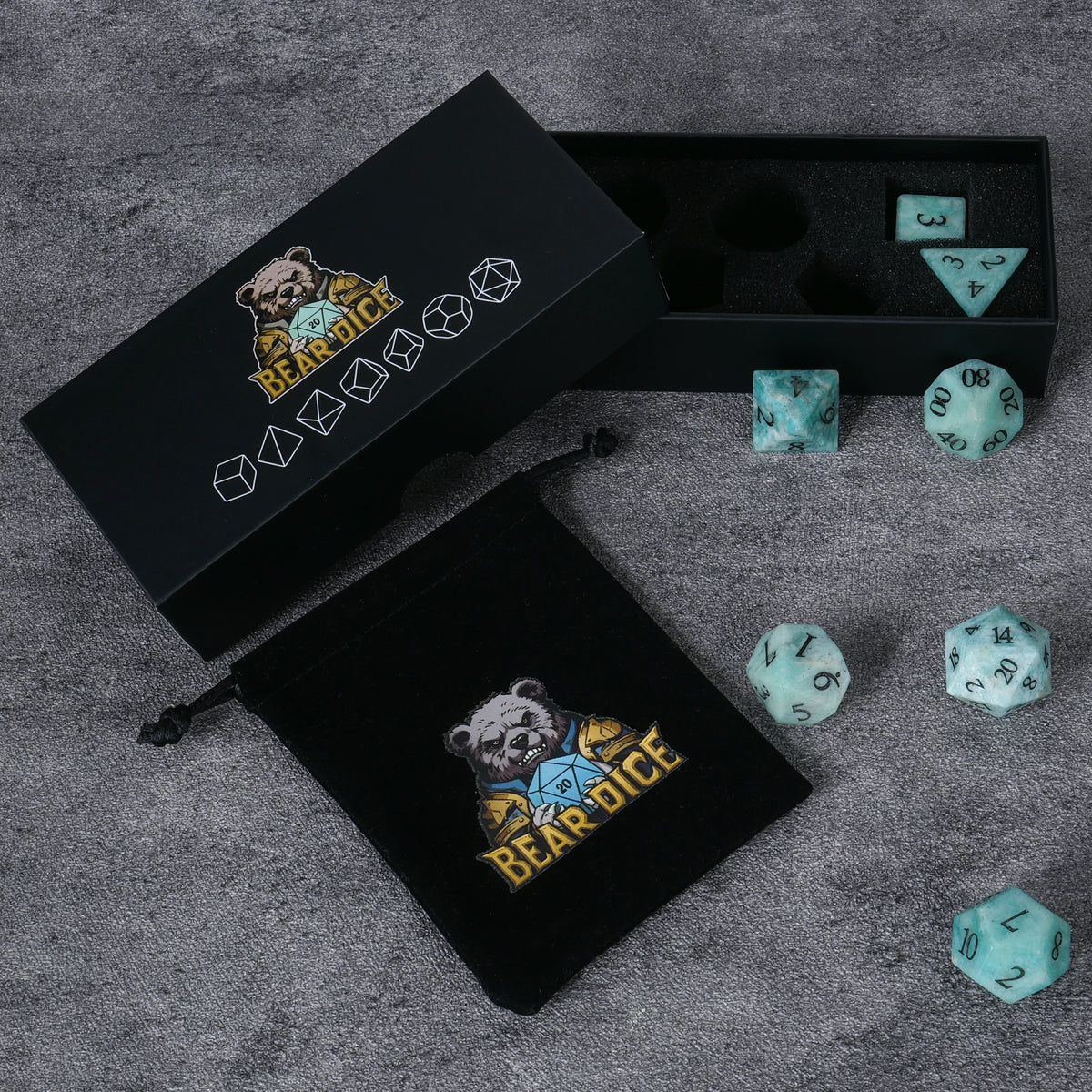 Lapis Natural Stone DND Dice Set – alternate product view