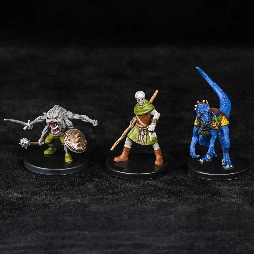 Last War RPG Miniature – PVC Tabletop Model – PVC Miniatures - The Last War Series: Dolgrim, Velociraptor, Druid D&D