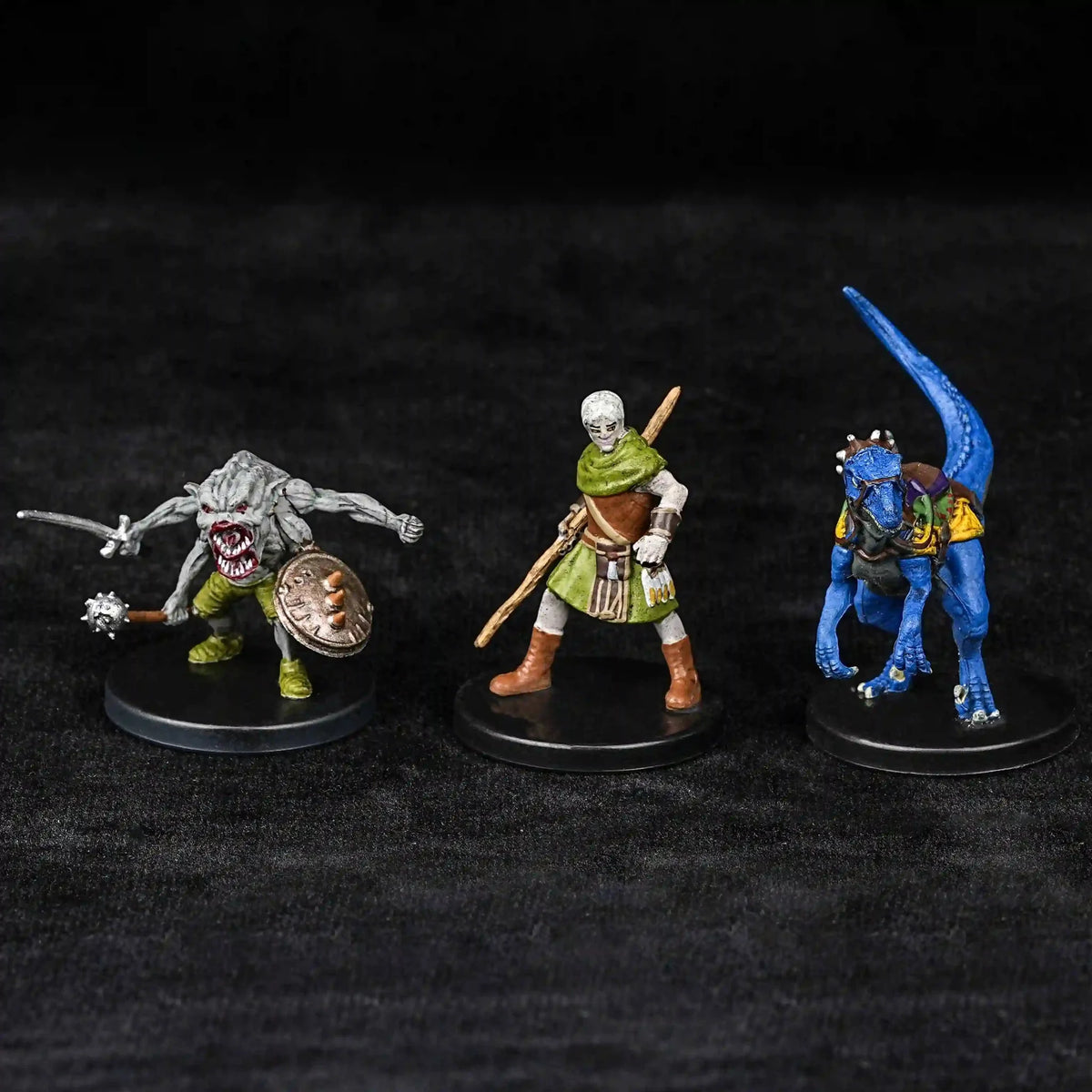 Last War RPG Miniature – PVC Tabletop Model – PVC Miniatures - The Last War Series: Dolgrim, Velociraptor, Druid D&D