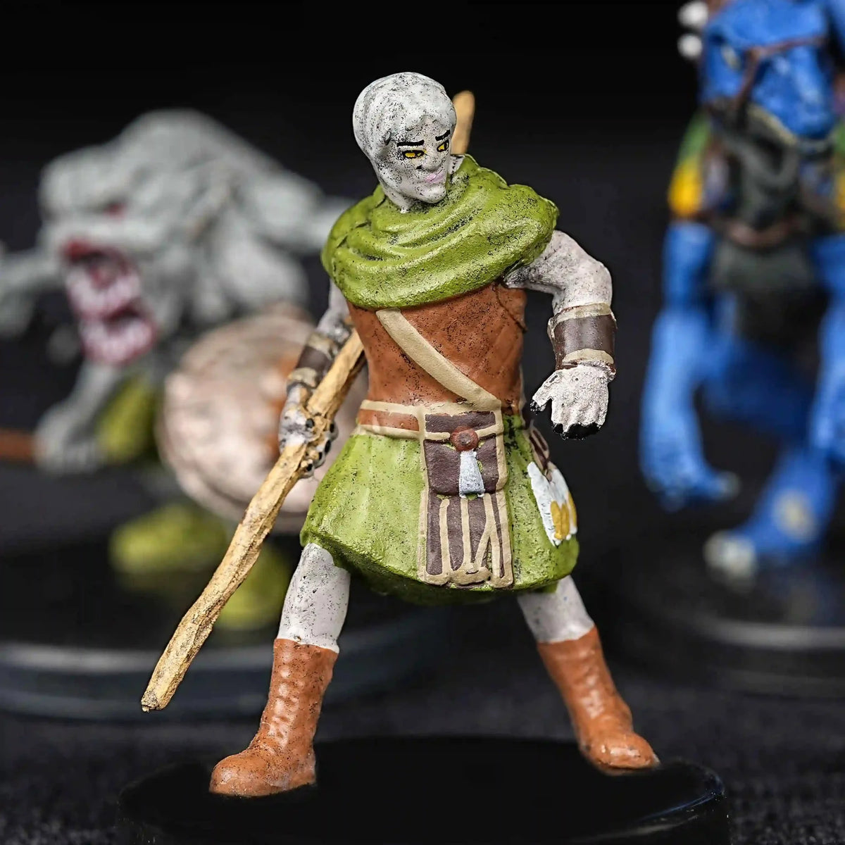 Last War RPG Miniature – PVC Tabletop Model – PVC Miniatures - The Last War Series: Dolgrim, Velociraptor, Druid D&D