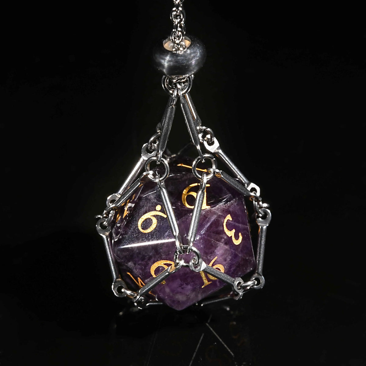Light Crystal Natural Stone DND Dice Set – alternate product view