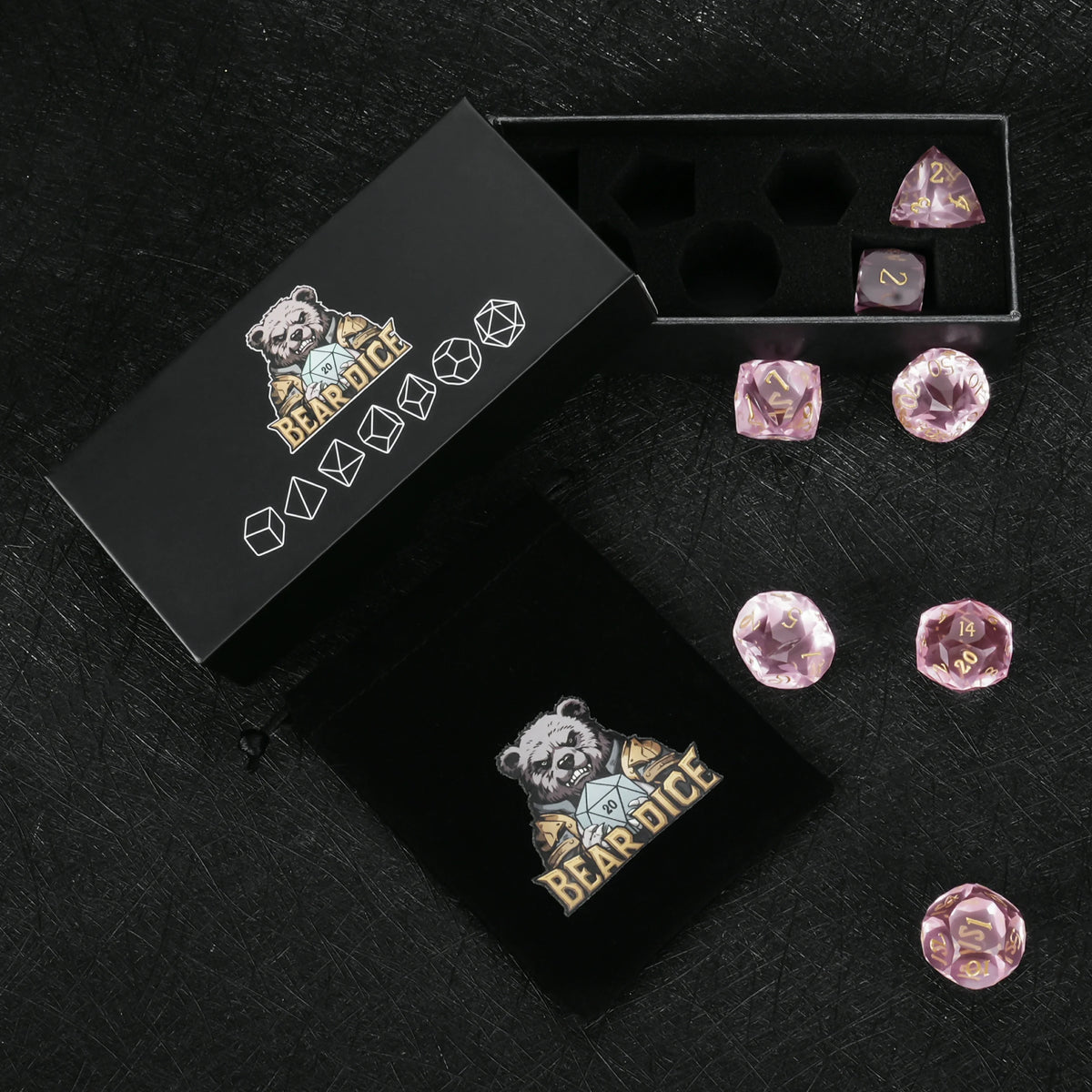 Light Resin Sharp Edge Dice Set – alternate product view