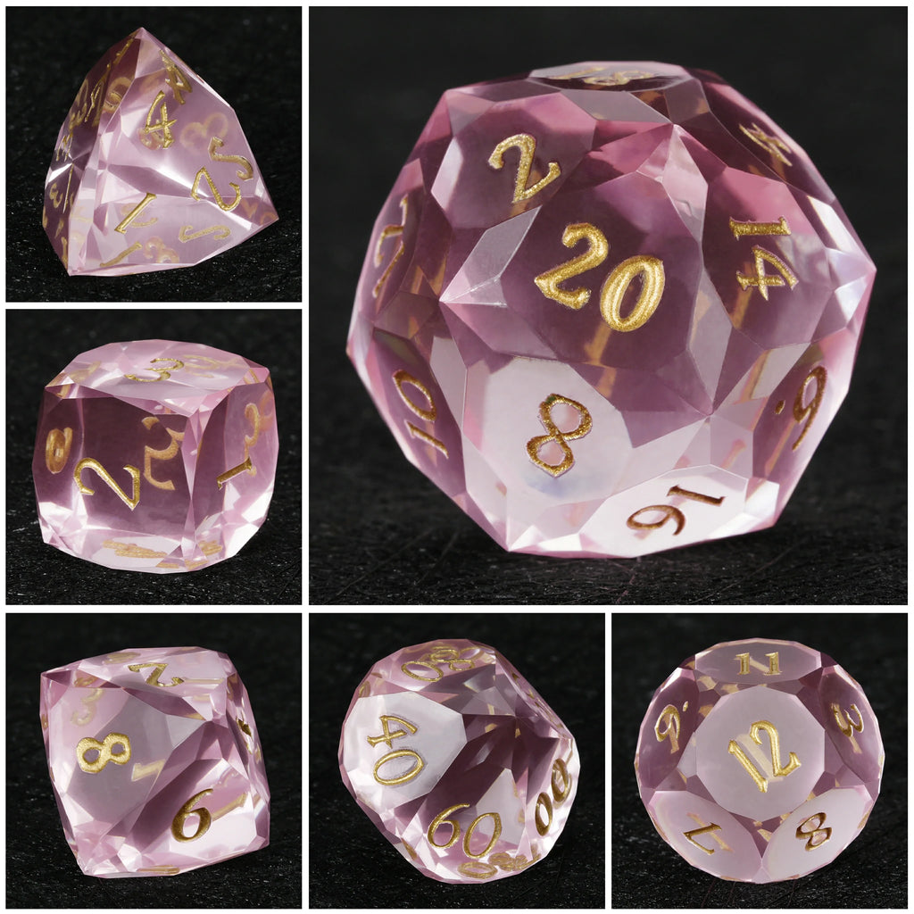 Light Resin Sharp Edge Dice Set