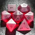 Light Soft Gemstone RPG Dice Set – Light yellow gummy frosted and smooth gemstone dice set