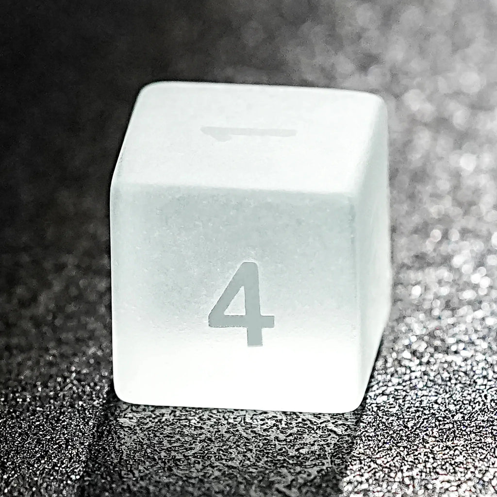 Light Soft Gemstone RPG Dice Set – Light yellow gummy frosted and smooth gemstone dice set