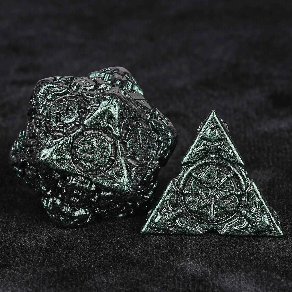 Limited Clearance Metal DND Dice Set – Limited Clearance - Metal Pirate DND Dice Set｜3D Embossed Metal