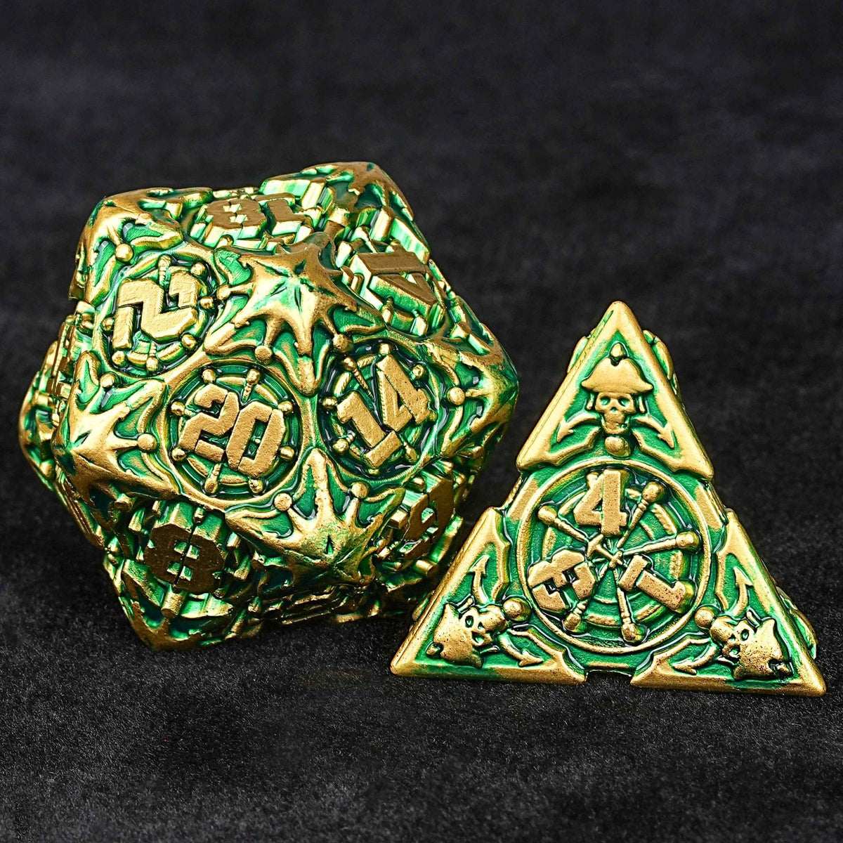 Limited Clearance Metal DND Dice Set – Limited Clearance - Metal Pirate DND Dice Set｜3D Embossed Metal